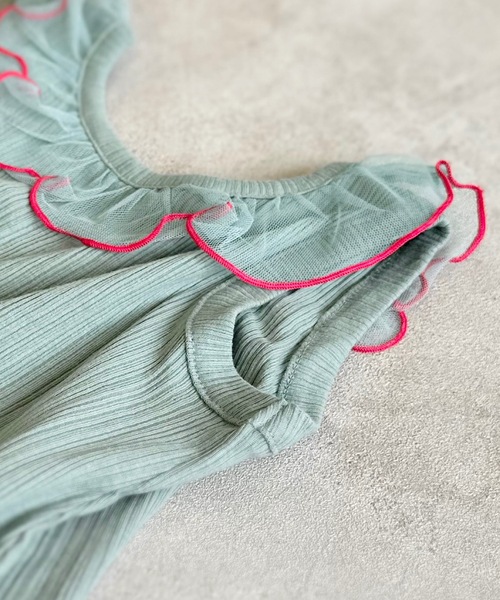 CALMIA（カルミア）の「チュールカラーリブカットソー（90～150cm）（Tシャツ/カットソー・キッズ・イエロー/ラベンダー/グリーン・90/100/110/120/130/140/150）」の12枚目の写真