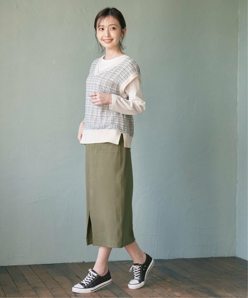 ikka(イッカ)の「GOKU楽 タイトスカート(スカート・レディース・グレー/ブラック/オリーブ・M/L/S)」の6枚目の写真