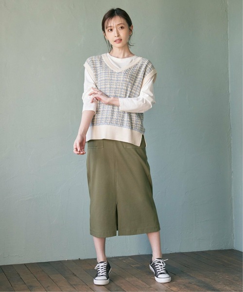 ikka(イッカ)の「GOKU楽 タイトスカート(スカート・レディース・グレー/ブラック/オリーブ・M/L/S)」の7枚目の写真