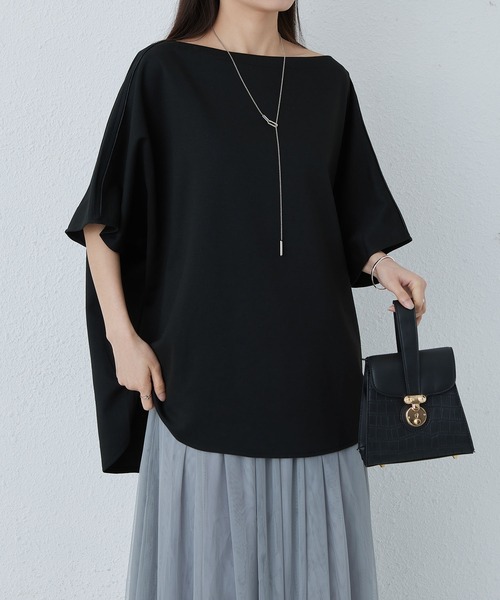 MAISON DE THERESE(メゾン ド テレーズ)の「ゆったりドルマンスリーブTシャツ(Tシャツ/カットソー・レディース・グレー/ブラック・FREE)」の5枚目の写真