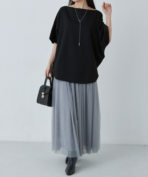 MAISON DE THERESE(メゾン ド テレーズ)の「ゆったりドルマンスリーブTシャツ(Tシャツ/カットソー・レディース・グレー/ブラック・FREE)」の10枚目の写真