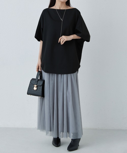 MAISON DE THERESE(メゾン ド テレーズ)の「ゆったりドルマンスリーブTシャツ(Tシャツ/カットソー・レディース・グレー/ブラック・FREE)」の11枚目の写真