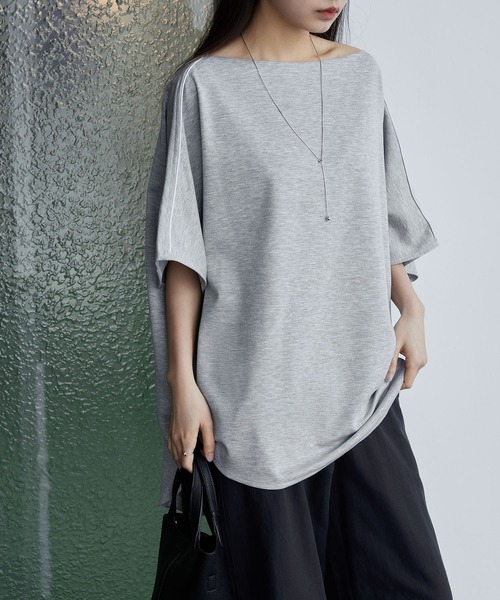 MAISON DE THERESE(メゾン ド テレーズ)の「ゆったりドルマンスリーブTシャツ(Tシャツ/カットソー・レディース・グレー/ブラック・FREE)」の14枚目の写真