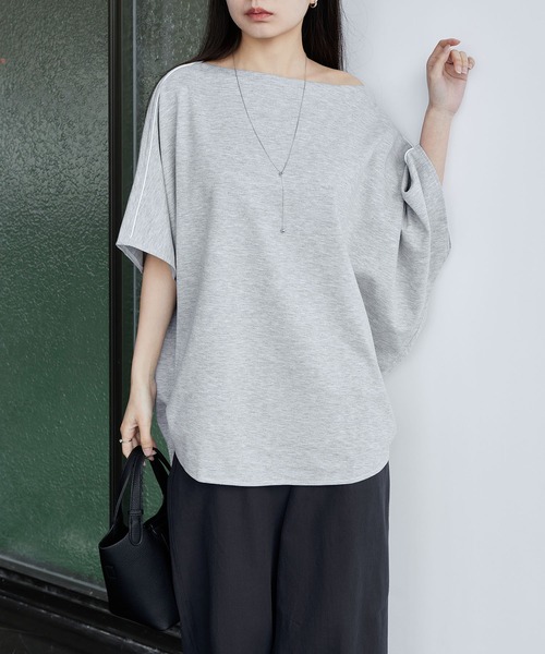 MAISON DE THERESE(メゾン ド テレーズ)の「ゆったりドルマンスリーブTシャツ(Tシャツ/カットソー・レディース・グレー/ブラック・FREE)」の15枚目の写真
