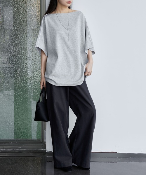 MAISON DE THERESE(メゾン ド テレーズ)の「ゆったりドルマンスリーブTシャツ(Tシャツ/カットソー・レディース・グレー/ブラック・FREE)」の22枚目の写真
