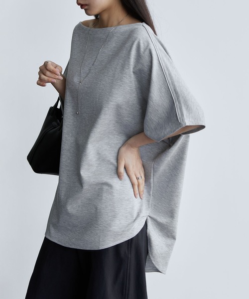 MAISON DE THERESE(メゾン ド テレーズ)の「ゆったりドルマンスリーブTシャツ(Tシャツ/カットソー・レディース・グレー/ブラック・FREE)」の18枚目の写真