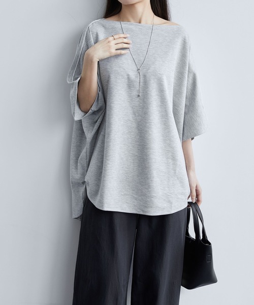 MAISON DE THERESE(メゾン ド テレーズ)の「ゆったりドルマンスリーブTシャツ(Tシャツ/カットソー・レディース・グレー/ブラック・FREE)」の17枚目の写真
