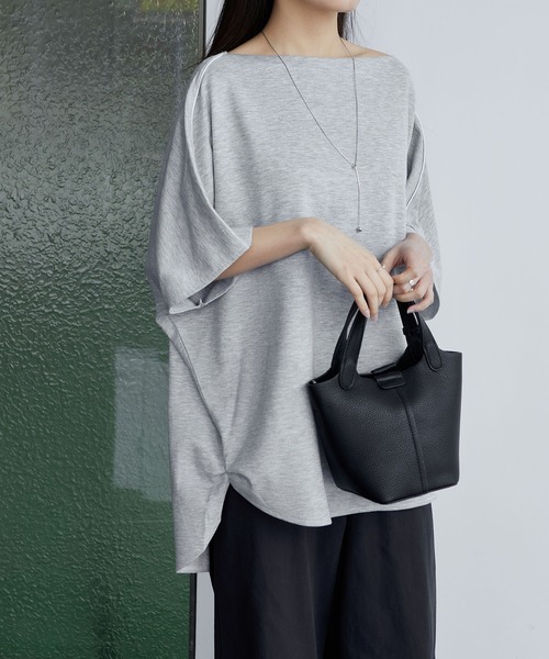 MAISON DE THERESE(メゾン ド テレーズ)の「ゆったりドルマンスリーブTシャツ(Tシャツ/カットソー・レディース・グレー/ブラック・FREE)」の16枚目の写真