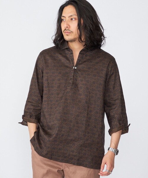 【セール】SHIPS: SOLOTEX(R) リネン 7スリーブ カプリシャツ（シャツ/ブラウス）｜SHIPS（シップス）