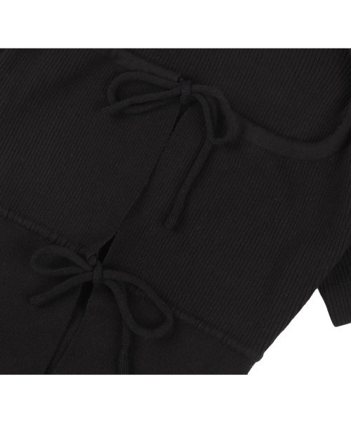 FANCY CLUB(ファンシークラブ)の「【FANCY CLUB】TWO-RIBBON CROP CARDIGAN / 【ファンシークラブ】ツーリボンクロップ長袖カーディガン(カーディガン/ボレロ・レディース・ライトブルー/ブラック・ONE SIZE)」の11枚目の写真
