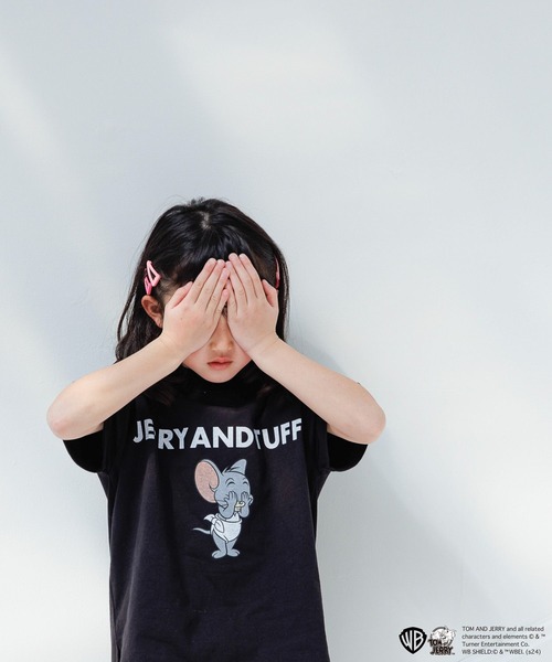 LOWRYS FARM（ローリーズファーム）の「TOM and JERRY　BIG Tシャツ　 109572（Tシャツ/カットソー・キッズ・ブラック/グレー/ホワイト・150cm/140cm/130cm/120cm/110cm）」の3枚目の写真