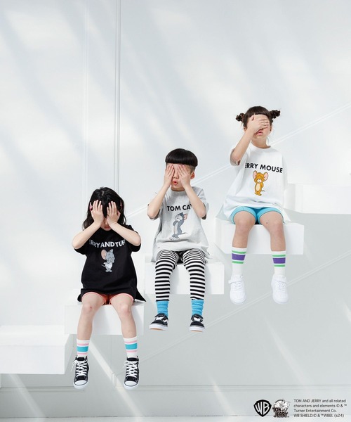 LOWRYS FARM（ローリーズファーム）の「TOM and JERRY　BIG Tシャツ　 109572（Tシャツ/カットソー・キッズ・ブラック/グレー/ホワイト・150cm/140cm/130cm/120cm/110cm）」の4枚目の写真