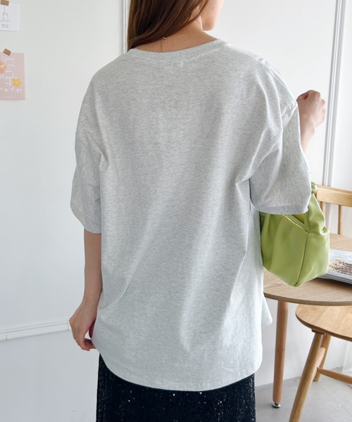 √nuage(ルートニュアージュ)の「メニードッグスパイラルビッグTシャツ(Tシャツ/カットソー・レディース・ライトグレー/ホワイト・XL/M)」の10枚目の写真
