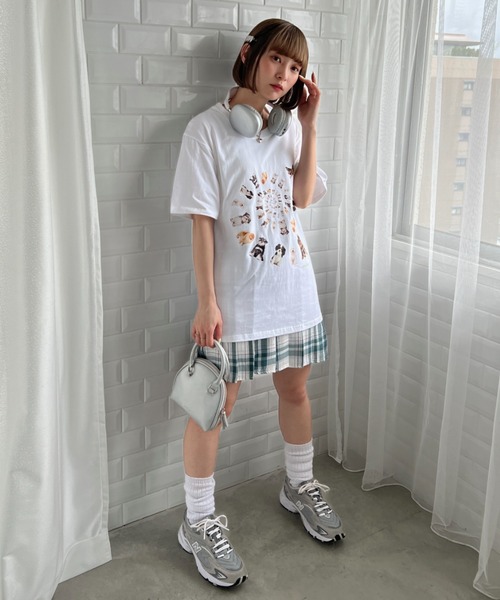 √nuage(ルートニュアージュ)の「メニードッグスパイラルビッグTシャツ(Tシャツ/カットソー・レディース・ライトグレー/ホワイト・XL/M)」の17枚目の写真