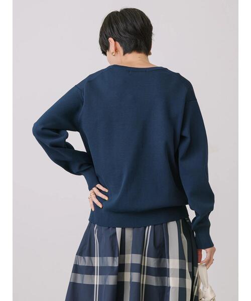 AMERICAN HOLIC(アメリカンホリック)の「エコカルットクルーネックカーディガン<エコ・軽い・ニット>(カーディガン/ボレロ・レディース・レッド/ネイビー/アイボリー/ブラック・M/L)」の11枚目の写真