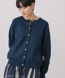 エコカルットクルーネックカーディガン<エコ・軽い・ニット>