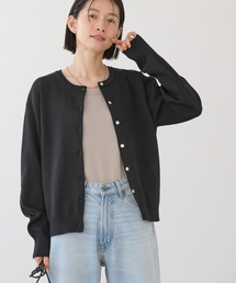 エコカルットクルーネックカーディガン<エコ・軽い・ニット>