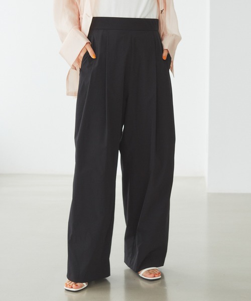VIS（ビス）の「【洗える】タックギャザーパンツ（その他パンツ・レディース・ベージュ/ブラック/サックスブルー・M/S）」の8枚目の写真