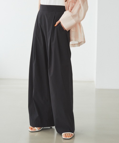 VIS（ビス）の「【洗える】タックギャザーパンツ（その他パンツ・レディース・ベージュ/ブラック/サックスブルー・M/S）」の9枚目の写真