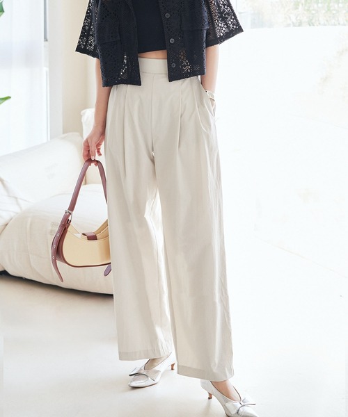 VIS（ビス）の「【洗える】タックギャザーパンツ（その他パンツ・レディース・ベージュ/ブラック/サックスブルー・M/S）」の21枚目の写真