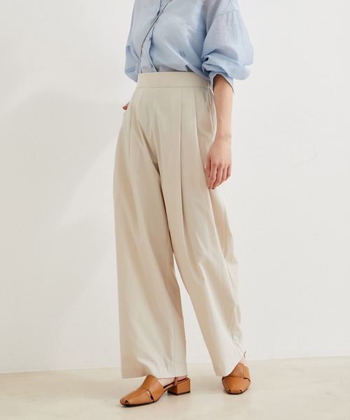 VIS（ビス）の「【洗える】タックギャザーパンツ（その他パンツ・レディース・ベージュ/ブラック/サックスブルー・M/S）」の13枚目の写真