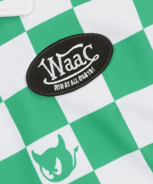 WAAC（ワック）の「【軽量素材】WOMENS チェック半袖ポロTシャツ（ポロシャツ・レディース・グリーン/レッド・1/2/3）」の5枚目の写真