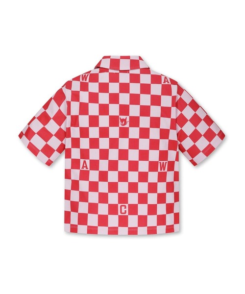 WAAC（ワック）の「【軽量素材】WOMENS チェック半袖ポロTシャツ（ポロシャツ・レディース・グリーン/レッド・1/2/3）」の6枚目の写真