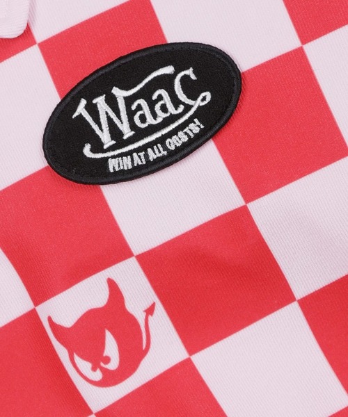 WAAC（ワック）の「【軽量素材】WOMENS チェック半袖ポロTシャツ（ポロシャツ・レディース・グリーン/レッド・1/2/3）」の8枚目の写真