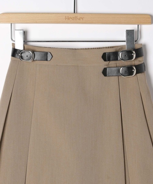 Heather（ヘザー）の「細ベルトプリーツミニスカート　121970（スカート・レディース・ベージュ/ブラック/グレー系その他・S/M）」の12枚目の写真
