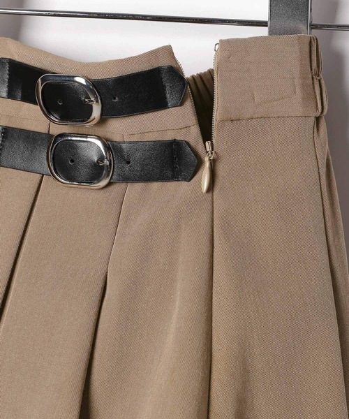 Heather（ヘザー）の「細ベルトプリーツミニスカート　121970（スカート・レディース・ベージュ/ブラック/グレー系その他・S/M）」の5枚目の写真