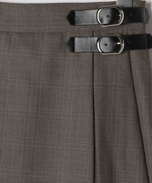 Heather（ヘザー）の「細ベルトプリーツミニスカート　121970（スカート・レディース・ベージュ/ブラック/グレー系その他・S/M）」の4枚目の写真