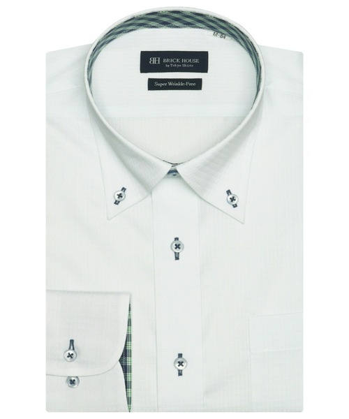 超形態安定ノーアイロン ボタンダウン 長袖ビジネスワイシャツ（ビジネスシャツ）｜TOKYO SHIRTS（トウキョウシャツ） 5,016円