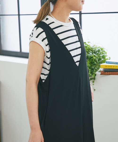 un dix cors（アンディコール）の「リラックスサロペット（サロペット/オーバーオール・レディース・ブラック・FREE）」の9枚目の写真