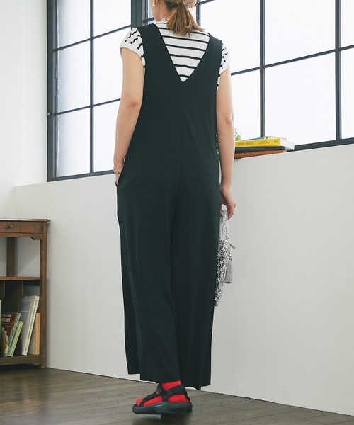 un dix cors（アンディコール）の「リラックスサロペット（サロペット/オーバーオール・レディース・ブラック・FREE）」の5枚目の写真