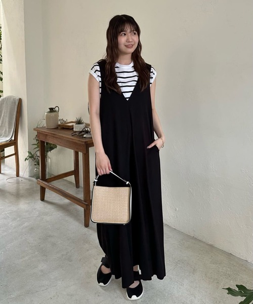 un dix cors（アンディコール）の「リラックスサロペット（サロペット/オーバーオール・レディース・ブラック・FREE）」の20枚目の写真