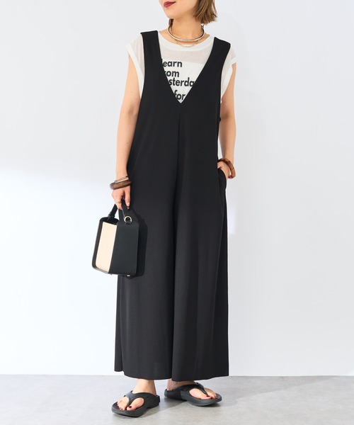 un dix cors（アンディコール）の「リラックスサロペット（サロペット/オーバーオール・レディース・ブラック・FREE）」の21枚目の写真