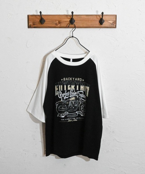 Anytime Songs(エニータイムソングス)の「16/TC天竺 ラグランTシャツ(イーグル、モーターサイクル)(Tシャツ/カットソー・メンズ・ホワイト系その他2/ホワイト系その他3/ホワイト×レッド/ホワイト系その他/ブラック系その他/ホワイト×グリーン/ブラック×ホワイト/ホワイト×ブラック・MEDIUM/LARGE/X-LARGE/SMALL)」の16枚目の写真