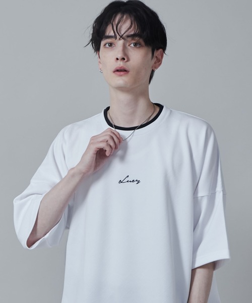 LUCY(ルーシー)の「LUCY/フクレジャガードフェイクレイヤードT(Tシャツ/カットソー・メンズ・ブラック/ホワイト・MEDIUM/LARGE)」の19枚目の写真