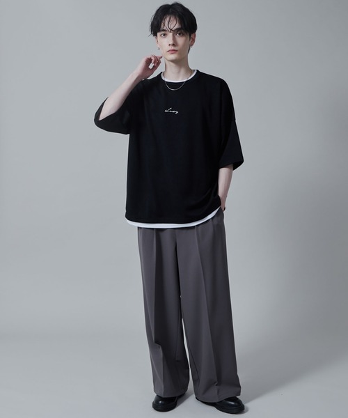 LUCY（ルーシー）の「LUCY/フクレジャガードフェイクレイヤードT（Tシャツ/カットソー・メンズ・ブラック/ホワイト・MEDIUM/LARGE）」の10枚目の写真