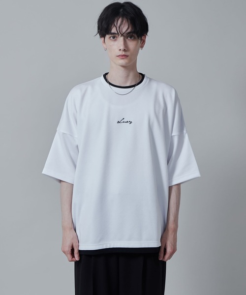 LUCY（ルーシー）の「LUCY/フクレジャガードフェイクレイヤードT（Tシャツ/カットソー・メンズ・ブラック/ホワイト・MEDIUM/LARGE）」の19枚目の写真