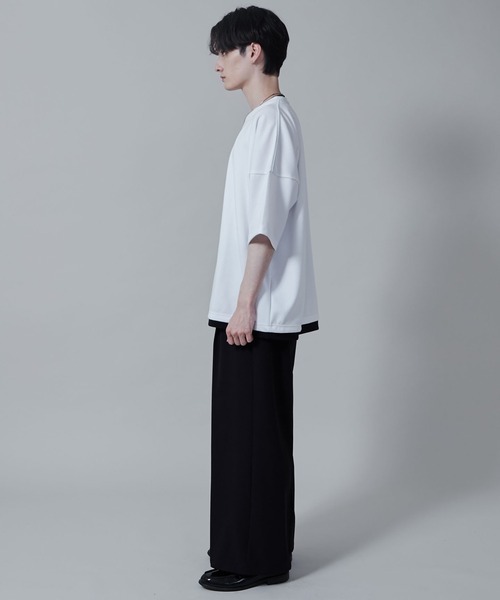 LUCY（ルーシー）の「LUCY/フクレジャガードフェイクレイヤードT（Tシャツ/カットソー・メンズ・ブラック/ホワイト・MEDIUM/LARGE）」の21枚目の写真