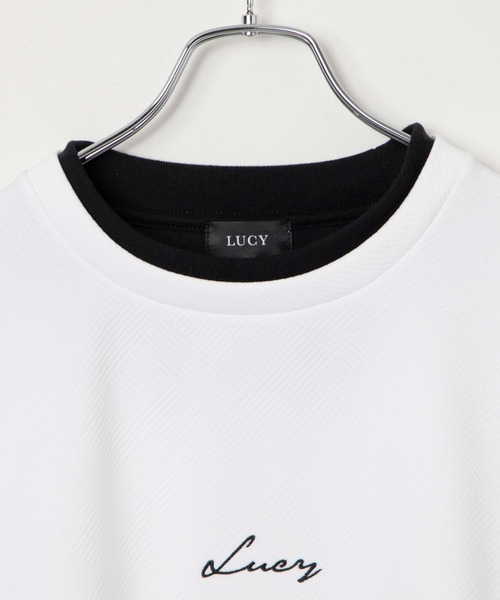 LUCY（ルーシー）の「LUCY/フクレジャガードフェイクレイヤードT（Tシャツ/カットソー・メンズ・ブラック/ホワイト・MEDIUM/LARGE）」の15枚目の写真