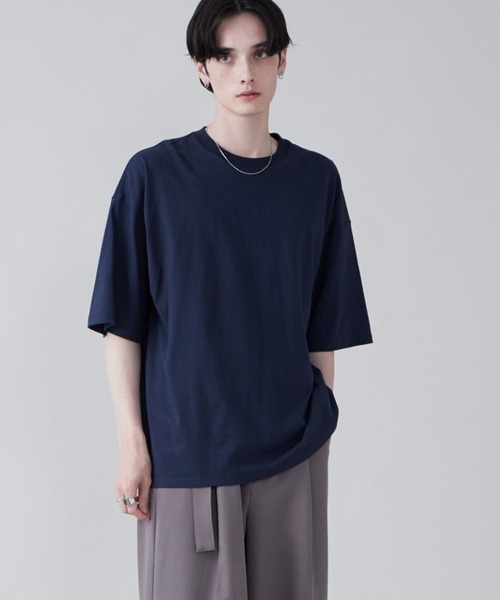 WEGO（ウィゴー）の「WEGO/ビックコットンT（Tシャツ/カットソー・メンズ・ライトイエロー/ブラック系その他/杢グレー/ブラック/ライトパープル/ブルー系その他/ホワイト系その他/ブラウン/ホワイト/ワイン/ネイビー・SMALL/MEDIUM/LARGE/X-LARGE）」の7枚目の写真