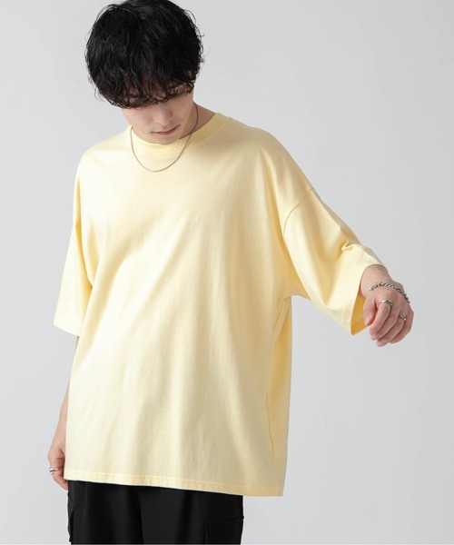 WEGO（ウィゴー）の「WEGO/ビックコットンT（Tシャツ/カットソー・メンズ・ライトイエロー/ブラック系その他/杢グレー/ブラック/ライトパープル/ブルー系その他/ホワイト系その他/ブラウン/ホワイト/ワイン/ネイビー・SMALL/MEDIUM/LARGE/X-LARGE）」の10枚目の写真