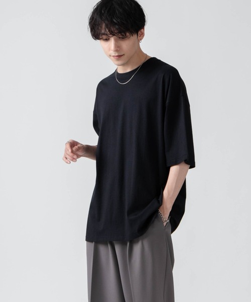 WEGO（ウィゴー）の「WEGO/ビックコットンT（Tシャツ/カットソー・メンズ・ライトイエロー/ブラック系その他/杢グレー/ブラック/ライトパープル/ブルー系その他/ホワイト系その他/ブラウン/ホワイト/ワイン/ネイビー・SMALL/MEDIUM/LARGE/X-LARGE）」の3枚目の写真