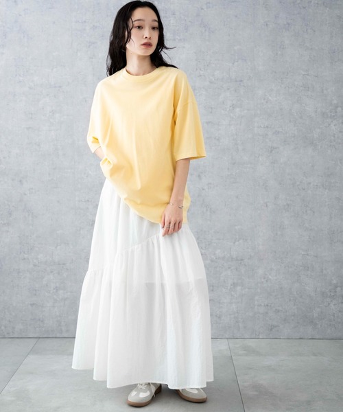 WEGO（ウィゴー）の「WEGO/ビックコットンT（Tシャツ/カットソー・メンズ・ライトイエロー/ブラック系その他/杢グレー/ブラック/ライトパープル/ブルー系その他/ホワイト系その他/ブラウン/ホワイト/ワイン/ネイビー・SMALL/MEDIUM/LARGE/X-LARGE）」の14枚目の写真