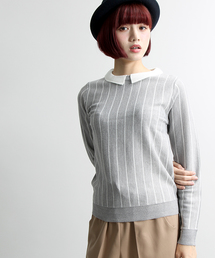 WEGO | WEGO/襟付きレトロカラーニット(ニット/セーター)