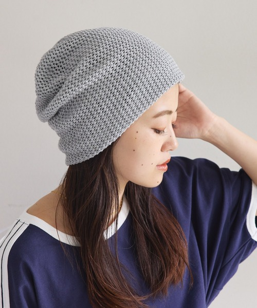 CIAOPANIC TYPY（チャオパニックティピー）の「【プチプラ】メッシュビーニー（ニットキャップ/ビーニー・レディース・グレー/オフホワイト/ブラウン/ブラック・ONE SIZE）」の3枚目の写真