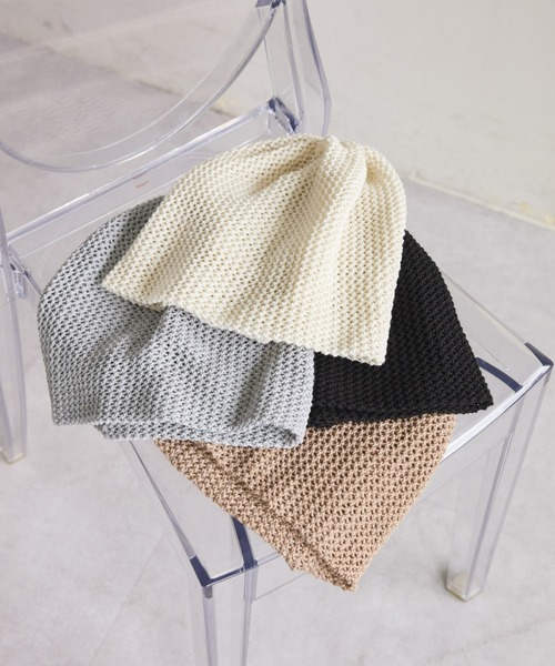 CIAOPANIC TYPY（チャオパニックティピー）の「【プチプラ】メッシュビーニー（ニットキャップ/ビーニー・レディース・グレー/オフホワイト/ブラウン/ブラック・ONE SIZE）」の2枚目の写真