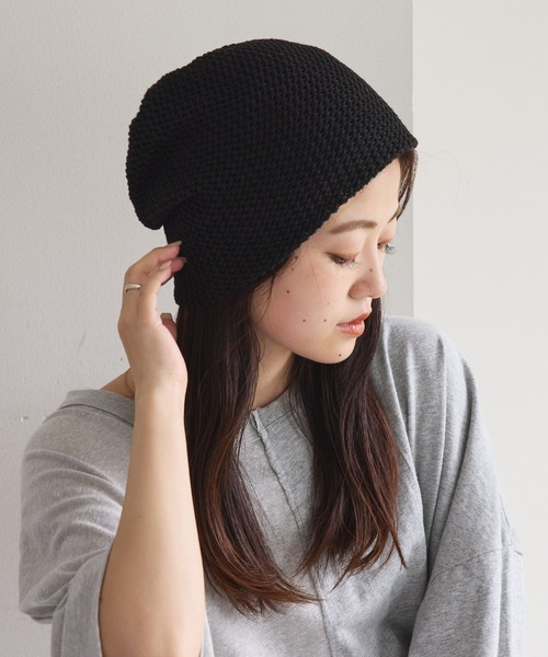 CIAOPANIC TYPY（チャオパニックティピー）の「【プチプラ】メッシュビーニー（ニットキャップ/ビーニー・レディース・グレー/オフホワイト/ブラウン/ブラック・ONE SIZE）」の9枚目の写真